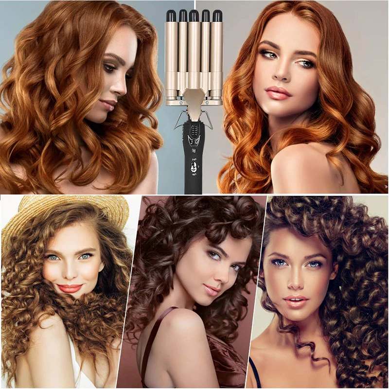 3 in 1 Deep and Small Reversible Big and small wave styles triple barrel Deep Hair Waver Curling iron and curler - Image 5