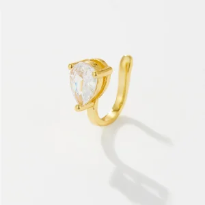 DPLAOPA 925 Sterling Silver Black Clear Zirconia Sparkling Round Huggie Ear Cuff Gold Earrings for Women Clip On Cartilage