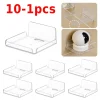 10-1pcs Wall Shelves Acrylic Floating Shelves Small Clear Shelf Display Ledges Adhesive Hanging Shelves for Smart Speaker Action
