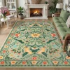 American Pastoral Style Flora Fauna Print Rugs Carpet for Living Room Bedroom Decor Home Anti-slip Large Area Carpets Doormat