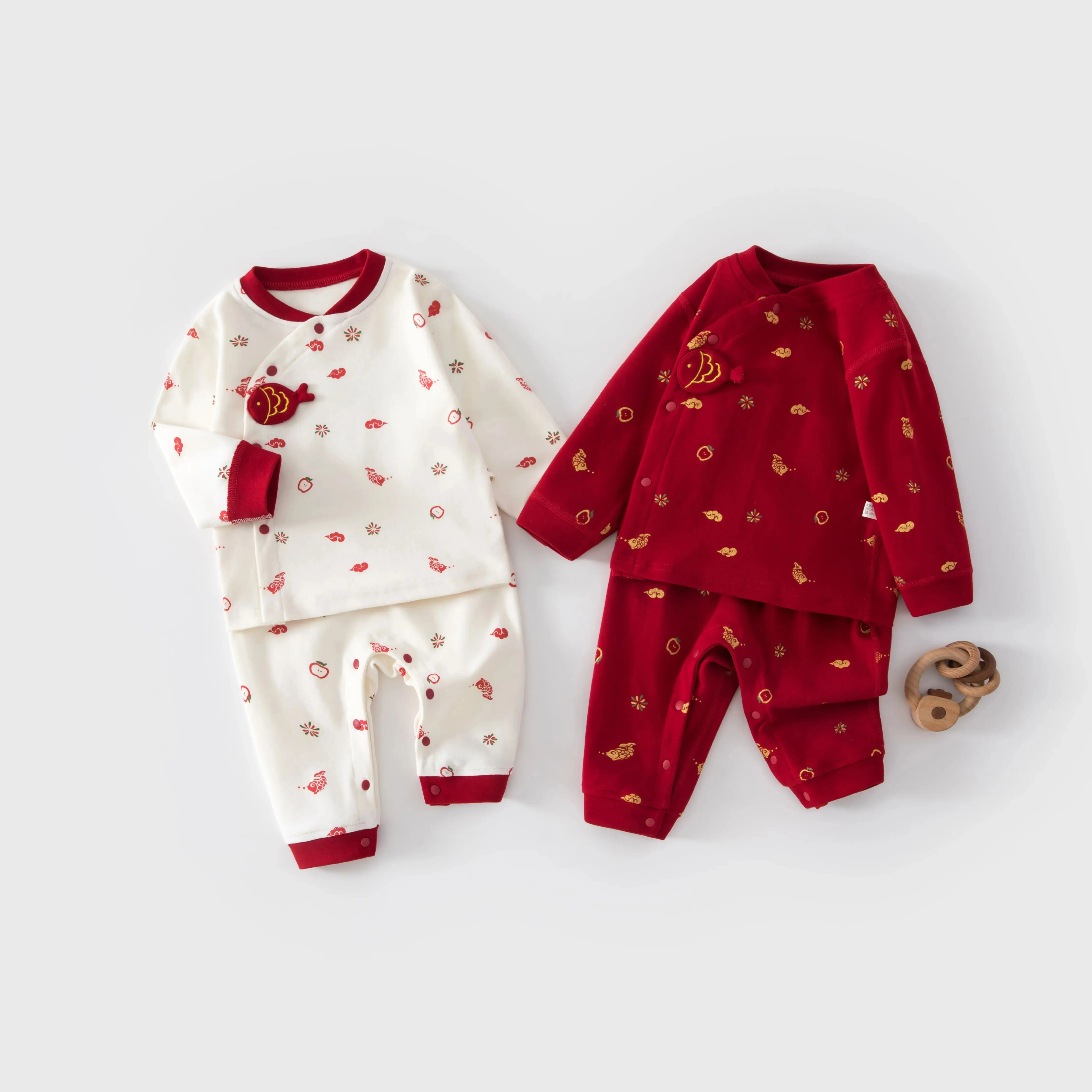 Autumn and Winter 100-Day-Old Newborn Cotton Clothing Set, Pure Cotton Class a Baby Clothes, Newborn Home Wear, Baby Separate Set - Image 4