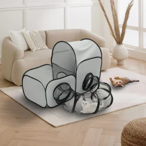 Outdoor Cat Tunnel Foldable Enclosure House Playground CatCage Large Space Gameplay Tent with Storage Bag Cat Fence Pet supplies