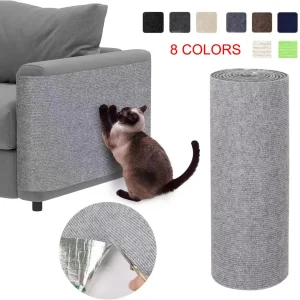 Self-Adhesive Cat Scratching Mat Trimmable Cat Carpet Cat Scratching Carpet Corner Wall Cat DIY Scratch Sofa Furniture Protector