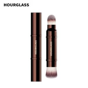 Hourglass Makeup Brush- No.15 Retractable Double-Ended Complexion Brush Soft Fiber Hair Fashion Design Single Face Brush