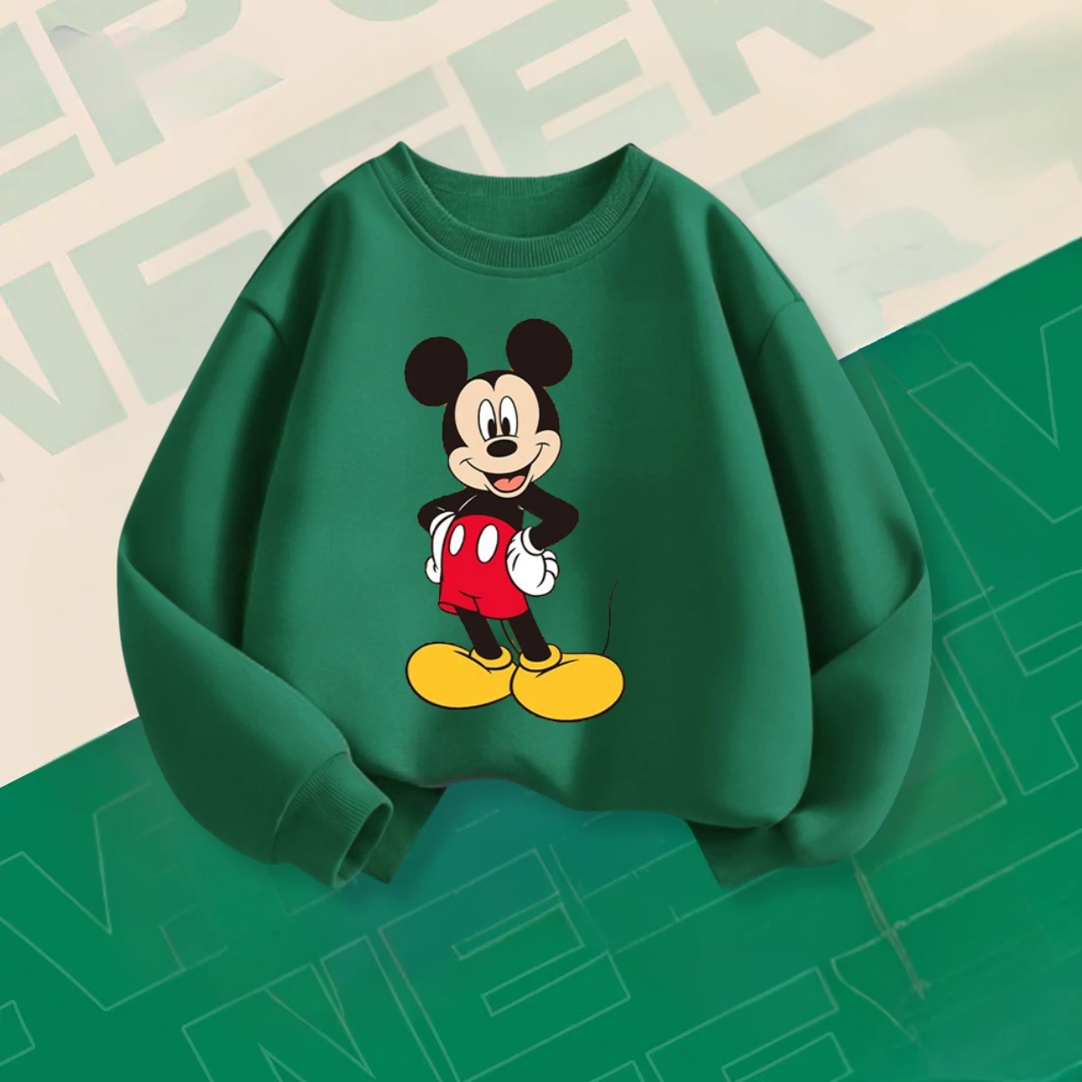 Mickey Print Children's Hoodie Long Sleeved Tops Spring/fall Kids Clothing Boutique Fashion Baby Girl Boy Casual Sweatshirts - Image 2