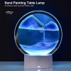 Quicksand Table Lamp, internet red hourglass decompression ornament 3D three-dimensional sand painting water painting colorful R