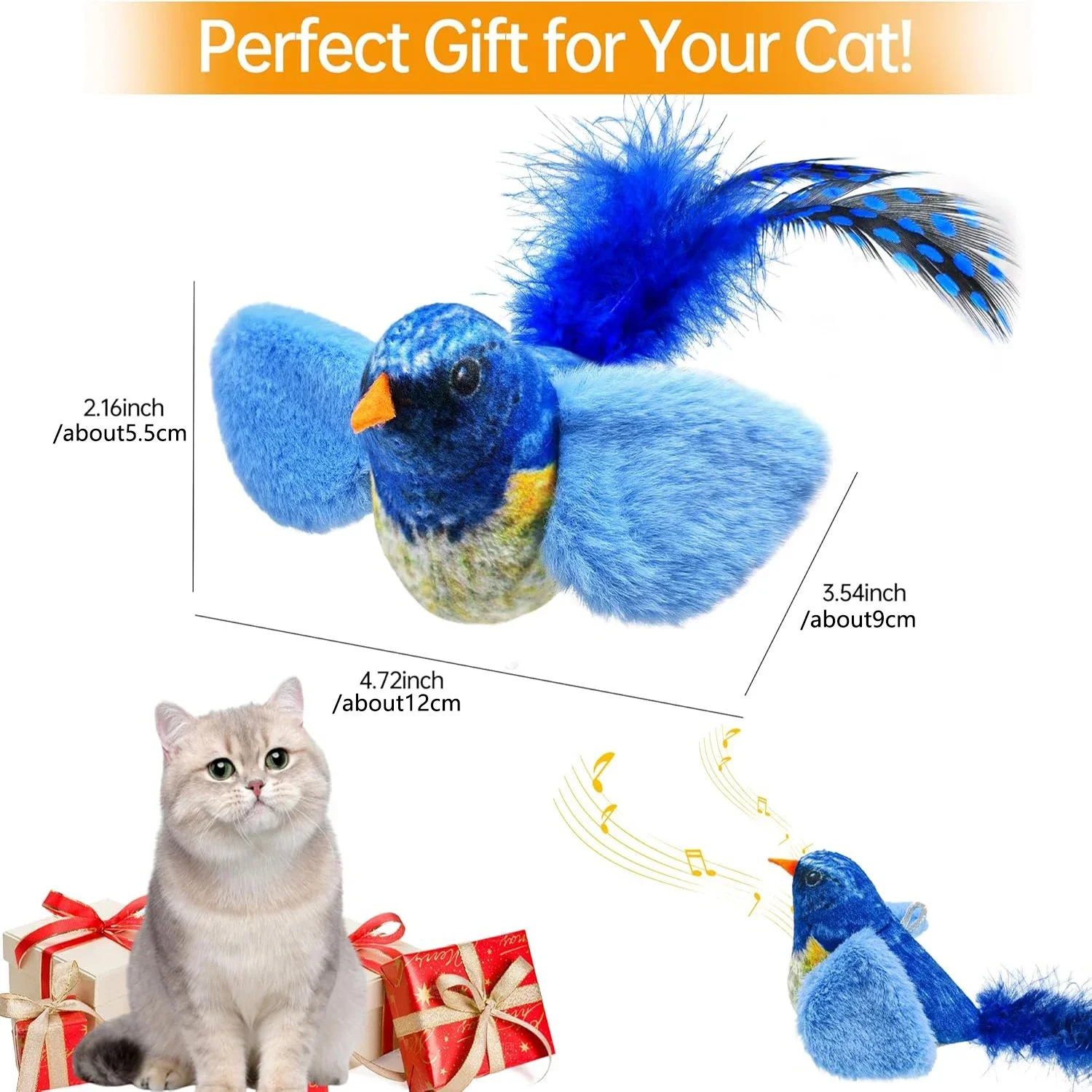 Indoor Interactive Birds Toy for Cat Chasing Teasing Toy Sounding Catnip Cat Teaser Toy Self-hilarity Wall Hanging Birds Cat Toy - Image 6