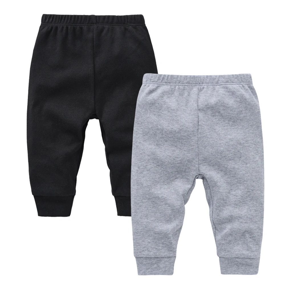 2 Pcs/lot Newborn Baby Boys Girls Long Pants 0-12 Months Solid Blue Design 100% Cotton Infant Trousers - Image 3