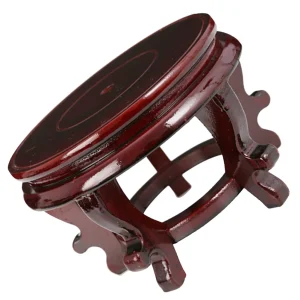 Oriental Vase Stand Vintage Planter Stand Plant Holder Stool Wooden Chinese Flowerpot Base
