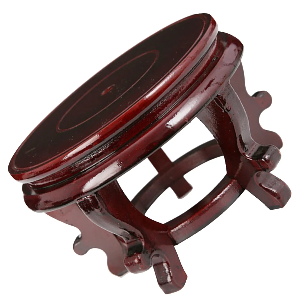 Oriental Vase Stand Vintage Planter Stand Plant Holder Stool Wooden Chinese Flowerpot Base