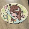 VIKAMA Cat Girl Carpet Soft Cute Children's Room Floor Mat Living Room Bedroom Bed Blanket Door Mat Home Decoration