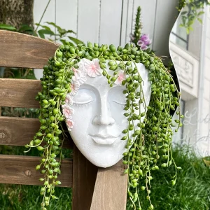 Classic Facial Flower Pot Head Wall Flower Pot Suitable for Succulent Wall Mounted Flower Pot Garden Decoration