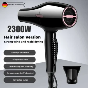 Professional Hair Salon Hair Dryer 3000W High-Power Strong Wind Speed Dry Blue Light Ion Mute Home Salon Hair Styling Tool