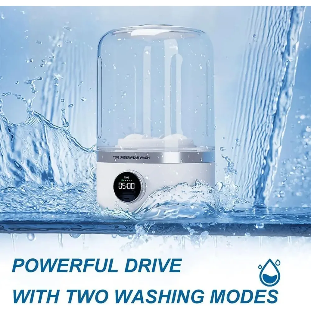 Wireless washing machine portable underwear cleaner 1L mini Socks Washing Machine Dehydratable Laundry Bucket - Image 3