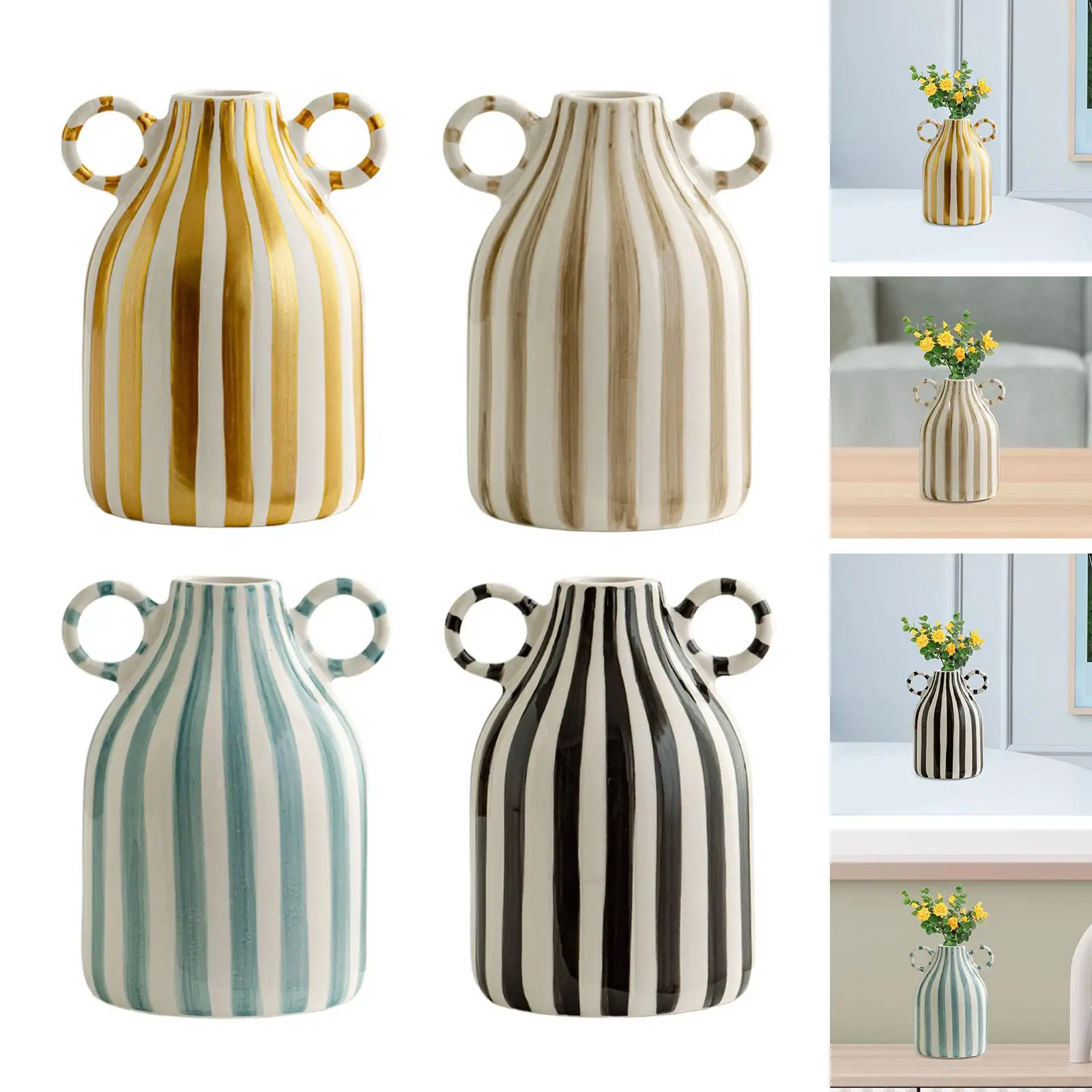 Decorative Flower Vase Home Decoration Flowerpot Creative Design Porcelain Vase for Fireplace Shop Window Bar Bathroom Bookshelf Decorative Flower Vase Home Decoration Flowerpot Creative Design Porcelain Vase for Fireplace Shop Window Bar Bathroom Bookshelf