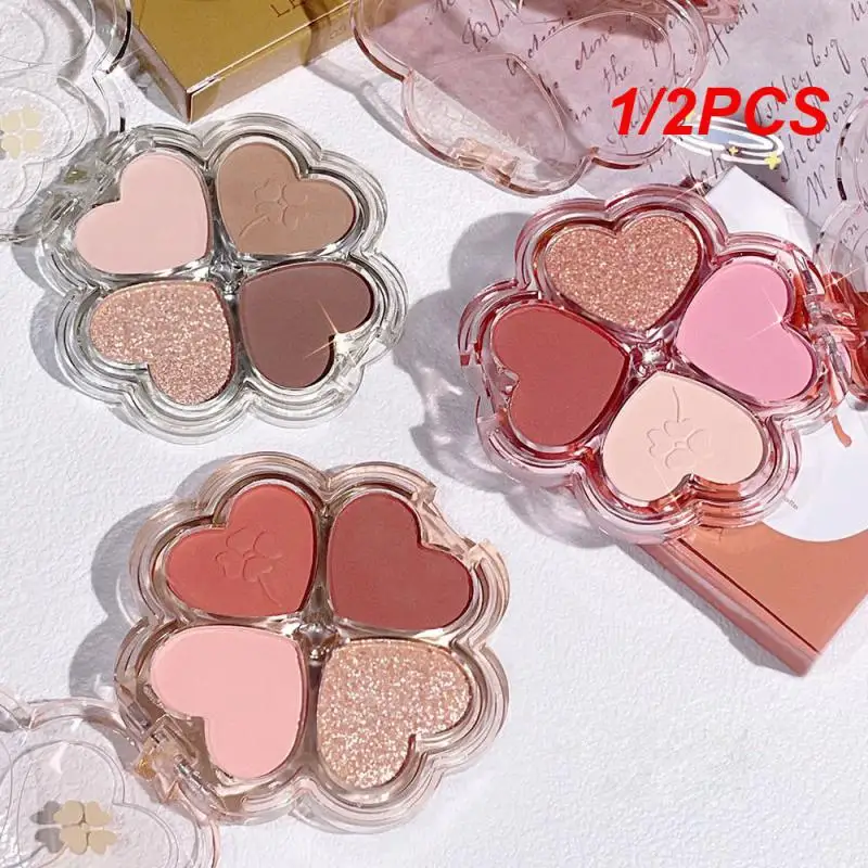 1/2PCS Makeup Palette Blush Dreamy Eye Makeup Clover Eyeshadow Palette Eye Shadow Eyeshadow Palette Trimming Fine Pearlescent