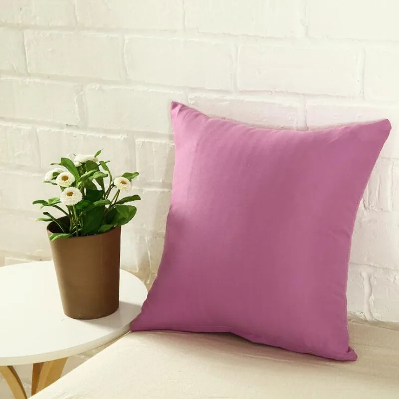 Candy Color Cushion Cover Solid Color Pillow Case Cover Decorative Pillowcase Seat Car Cushion Cover Pillow Case Home Supply - Image 3
