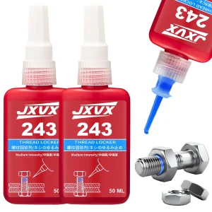 Threadlocker 243 Threadlocking Compound (Equivalent to Loctitl) Vibration-Resistant Anti-Loosening Adhesive Blue Medium Strength, High Temperature Resistant 50ml