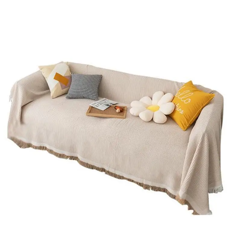 Cloth cover four seasons universal sofa cover full package full cover mat French ins wind cushion cover towel white girl feeling - Image 6