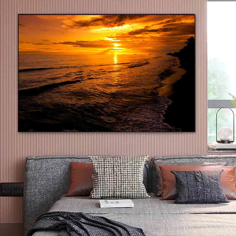 Sunsets Natural Sea Beach Landscape Poster and Prints Wall Art Picture canvas Painting Wall Art for Living Room Home Decoration - Image 3