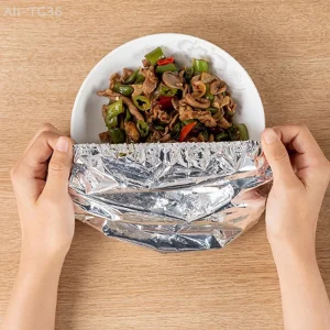 10PCS Repeatable Aluminum Foil Insulation Covers - Eco-Friendly Kitchen Food Covers For Bowls & Dishes Storage For Kitchen xkdae