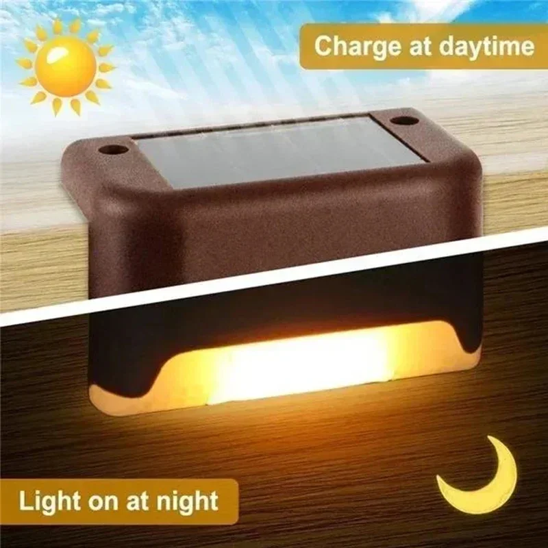 1/4/8/12/pcs Solar LED Lights Outdoor Garden Light Deck Lamp Solar Stairs Light Waterproof Solar Step Lamp Patio Garden Decor - Image 5