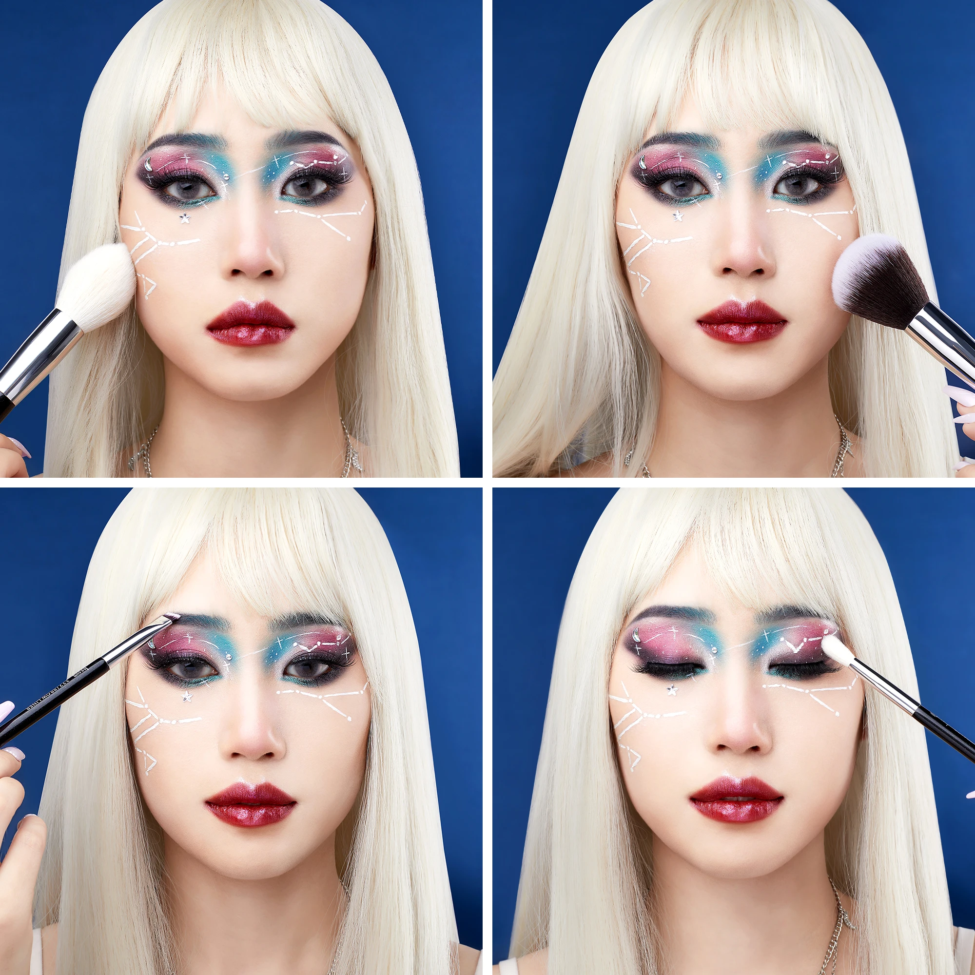 Jessup Makeup Brushes Set Foundation Powder Professional Make Up Brush Contour Blender Eyeshadow Blush 25pcs Goat Synthetic T175 - Image 6