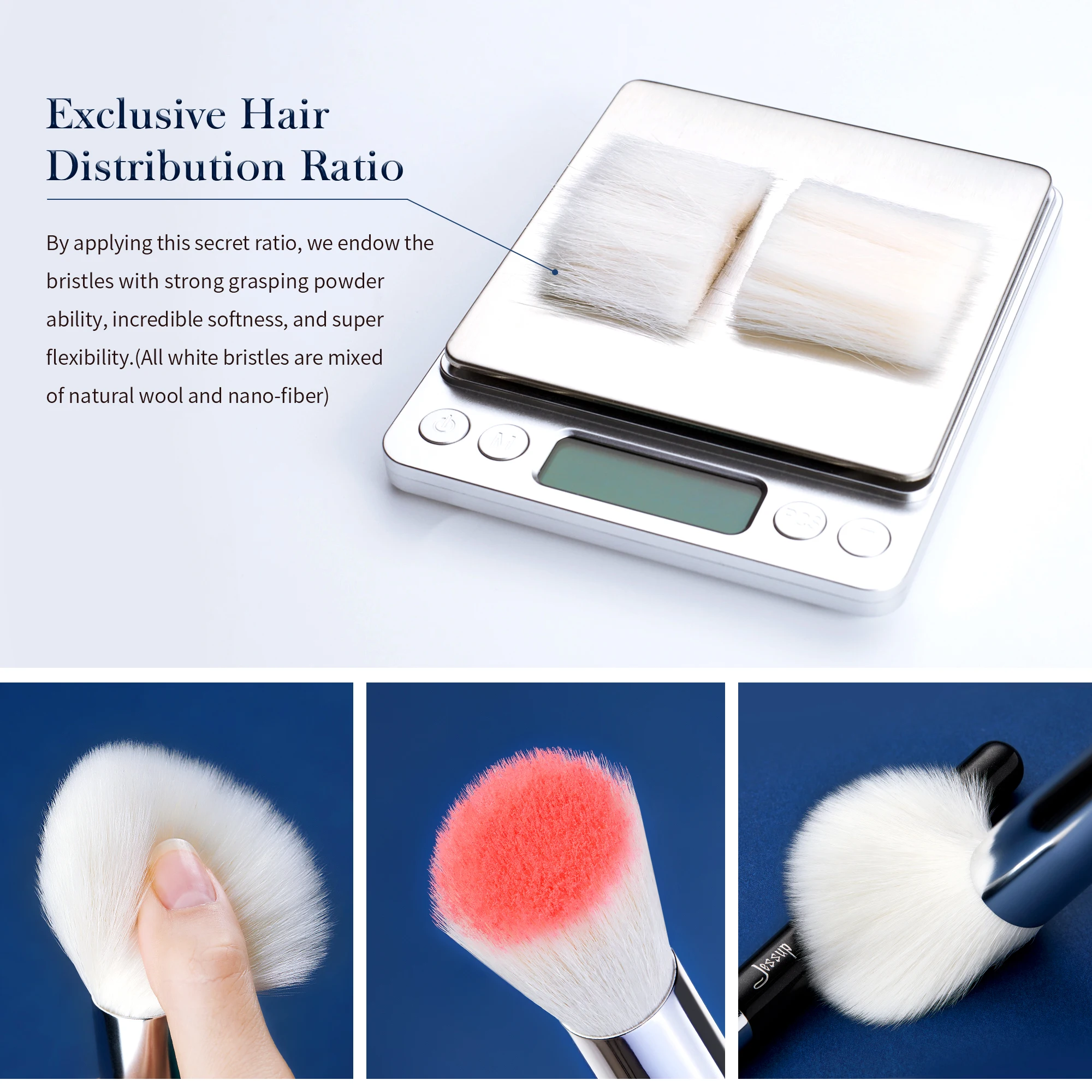 Jessup Makeup Brushes Set Foundation Powder Professional Make Up Brush Contour Blender Eyeshadow Blush 25pcs Goat Synthetic T175 - Image 4