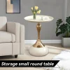 Small Waist Round Side Luxury Living Room High-end Corner Modern Table Coffee Table Space Saving Drink Table for Liveingroom