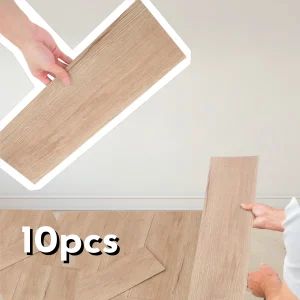10 pc 40x15cm 3D wood grain vinyl floor tiles, peel off adhesive PVC floor stickers, detachable and reusable, used for home