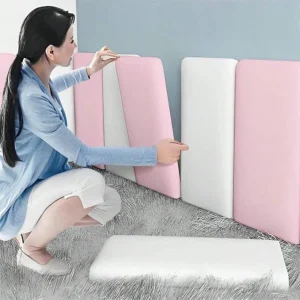 1PC 20x40cm Rectangular Bed Headboard Wall StickersRoom Tatami Home Decor Soft Bag Anti-collision 3D Wallpaper Soft Wall Panels