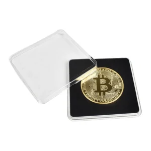 1Pcs Acrylic Square Coin Box Case with Adjustable Gaskets for 40/43/46/49/52/55mm Collectable Coins Collection Storage Organizer