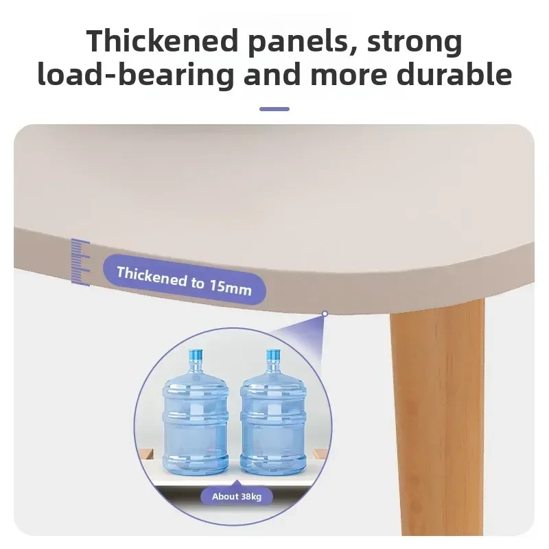 Folding coffee table small apartment solid wood leg folding table simple modern bedroom bay window small table - Image 4