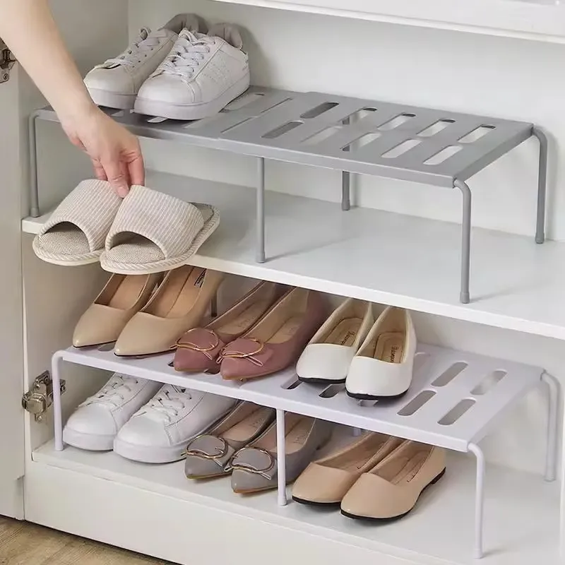 ABS Shoe Rack Extensible Storage Shelf Shoe Organizer Holder Under Sink Telescopic Storage Rack Kitchen Cabinet Organizer - Image 2