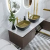 Floating Vanity Bathroom with Sink Combo, Wall Mounted Modern Vanity, Bathroom Cabinet Vanity with Sink Ceramic Basin Faucet
