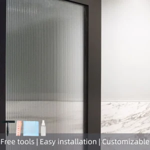 3D Electrostatic Changhong glass film bathroom window sticker transparent opaque anti-peep glass frosted film Modern Art Deco