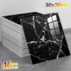 10/20/40PCS Simulated Thick Marble Tile Wall Sticker PVC Waterproof Self-adhesive Living Room Toilet Kitchen Home Floor Sticker