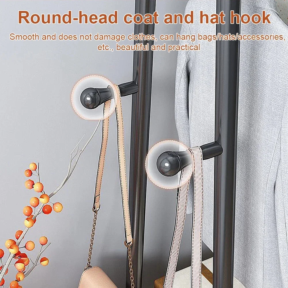 Double Clothes Rack Clothes Rail With Hooks Hanging Clothe Organizer Storage Garment Shelf For Bedroom Clothing Hanger Stand - Image 6