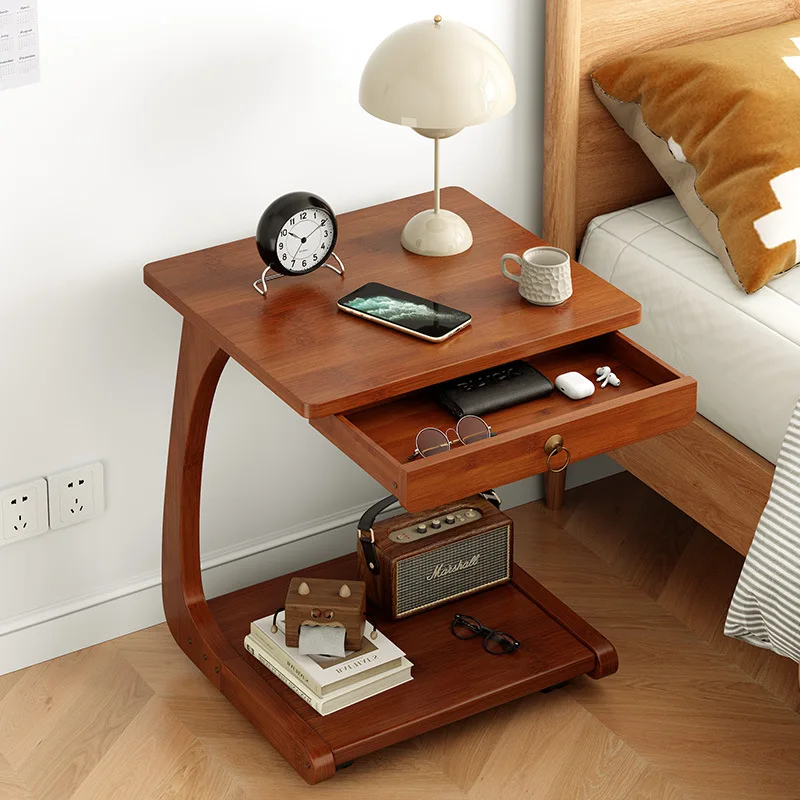 trolley small coffee table bedside table removable side computer desk rack - Image 5