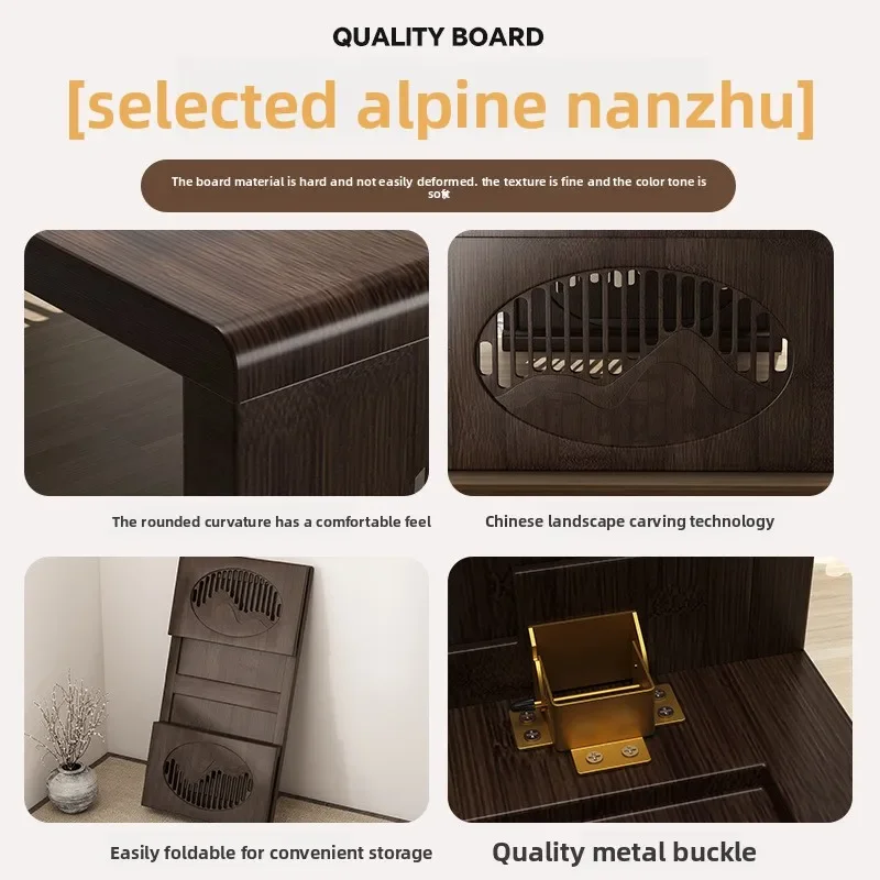 bay window small table tea table bed folding small coffee table balcony low table - Image 4