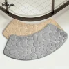 1PC Arc-Shaped Water-Absorbing Floor Mat, Sector-Shaped Carpet, Shower Room Entrance Foot Mat, Toilet Bathroom Anti-Slip Mat