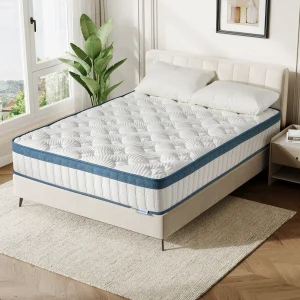 Tribesigns Small Double Mattress 4FT, Hybrid Memory Foam & Spring Mattress, 7 Zone Orthopedic Support,Medium Firm,120 x 190 x 25