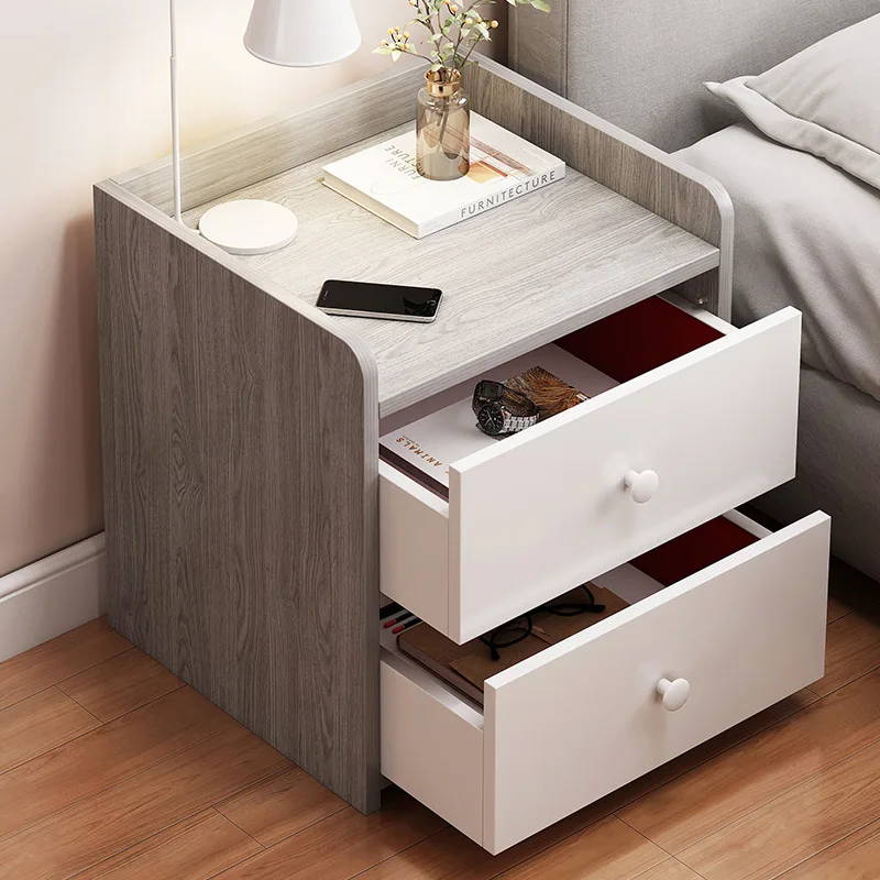 Bedside table Simple shelf Rental room Simple bedroom Storage Light luxury Premium storage cabinet Bedside cabinet - Image 3