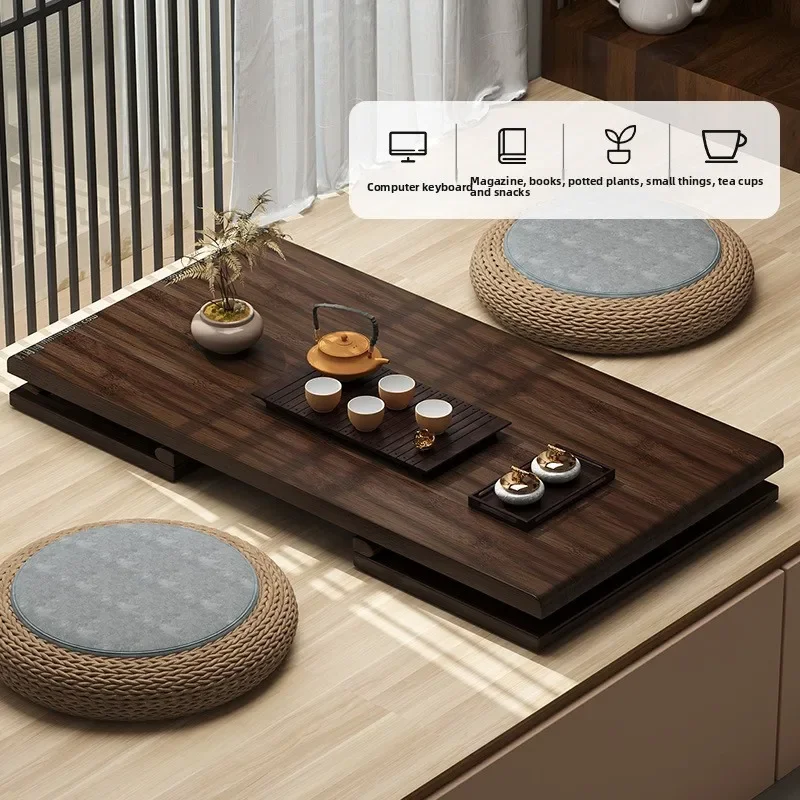 bay window small table tea table bed folding small coffee table balcony low table - Image 3