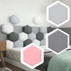1pc Anticollision Hexagonal Headboard Bed Soft Bag Set 3D Wall Sticker Tatami Bedside Decor Aesthetic Home Decoration