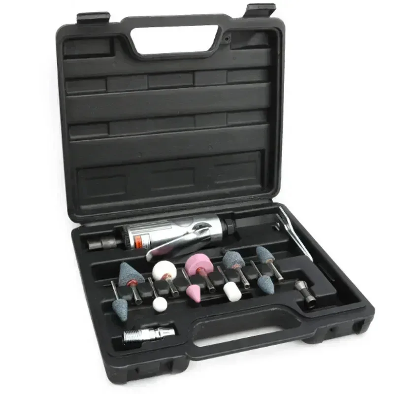 16Pcs/Set 1/4 Inch Car Air Compressor 90psi Grinder Machine Tirel Rotary Stone Tool Kit High-speed Polishing Pneumatic Tool - Image 2