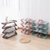 Simple 4-layer assembled shoe rack Z-shaped fabric dustproof assembly storage rack for household storage