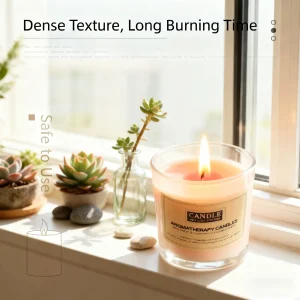Large Soy Wax Candle in Glass Jar, Smokeless Long-Lasting Aromatherapy Candle, Natural Scented Candle for Home Relaxation