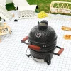 47cm Ceramic BBQ Grill Charcoal Grill Smoker Outdoor Kitchen Round Stew Grill for Picnics & Patio