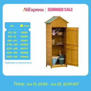 Wooden Garden Storage Shed Tool Cabinet W/两个 Lockable Door 191.5X79X49Cm